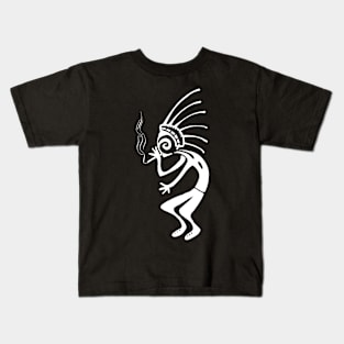 Kokopelli smoke weed white Kids T-Shirt